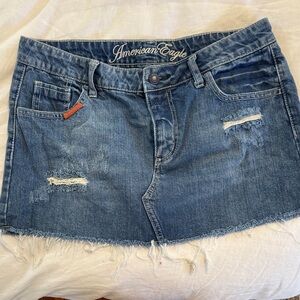 American eagle Denim Distressed Mini Skirt